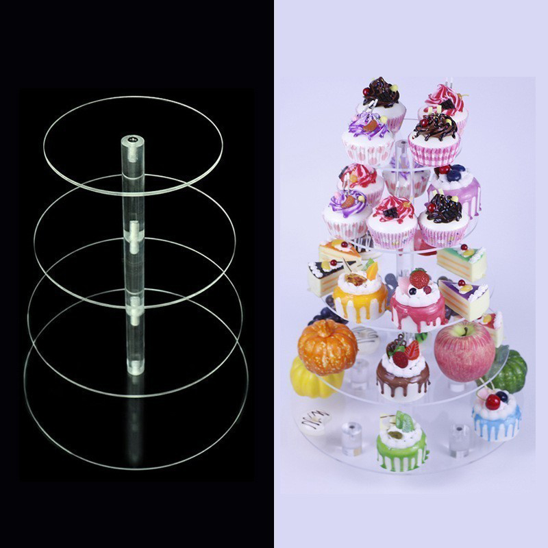 1 Pc 3/4/5 Tier Acrylic Round  - Cupcake Stand Tier recension och pris