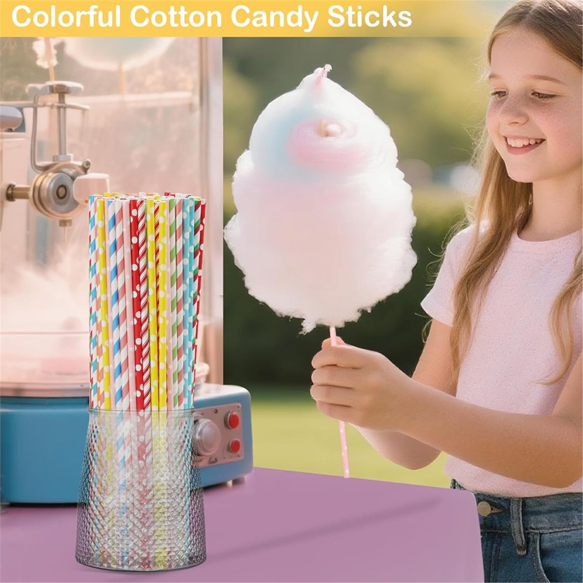 ABZT 200 Pieces Cotton Candy C - Cotton Candy Cone recension och pris