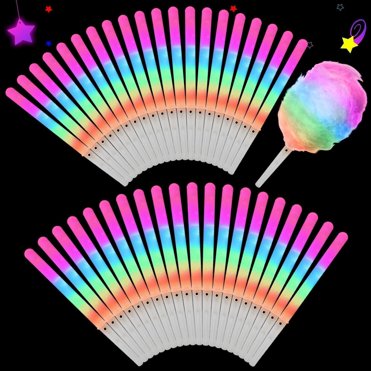 20pcs Colorful Flashing LED Co - Cotton Candy Cone recension och pris