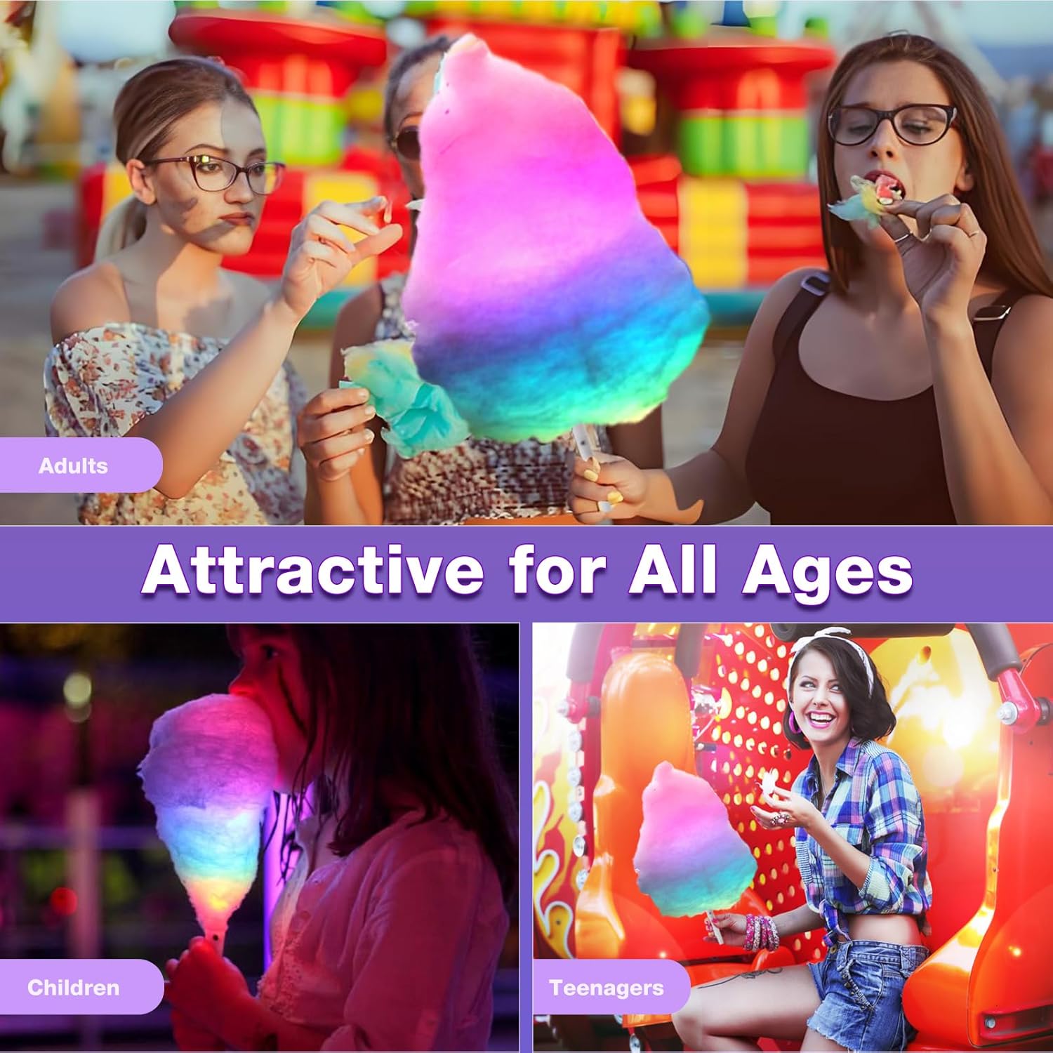 20pcs Colorful Flashing LED Co - Cotton Candy Cone recension och pris
