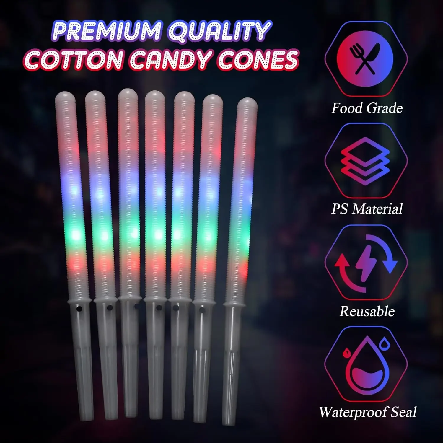 10/30pcs LED Cotton Candy Cone - Cotton Candy Cone recension och pris