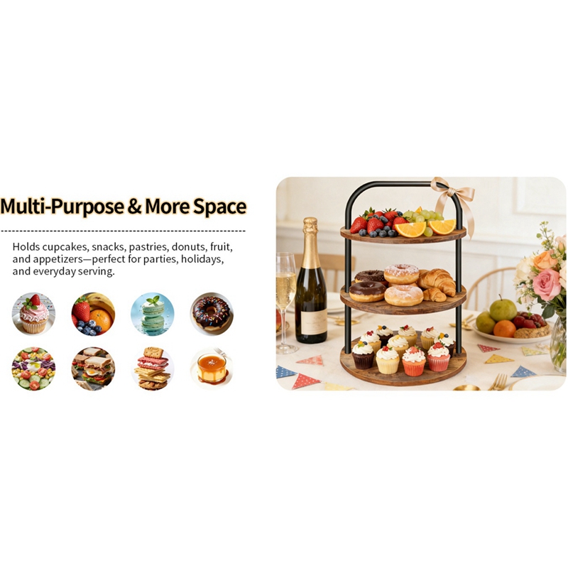 ABLN-Wooden Cupcake Stand Dess - Cupcake Stand Tier recension och pris