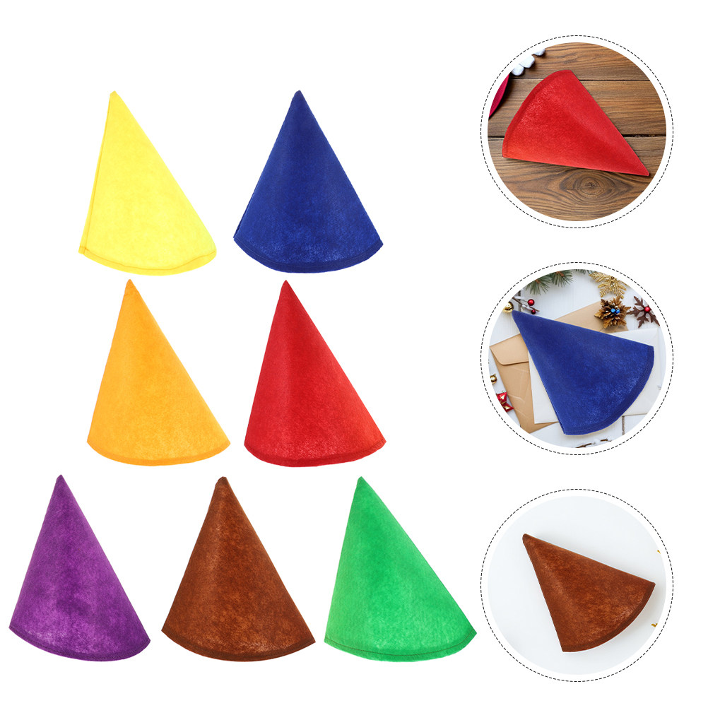 14Pcs Colorful Felt Cone Party - Party Hat Cone recension och pris