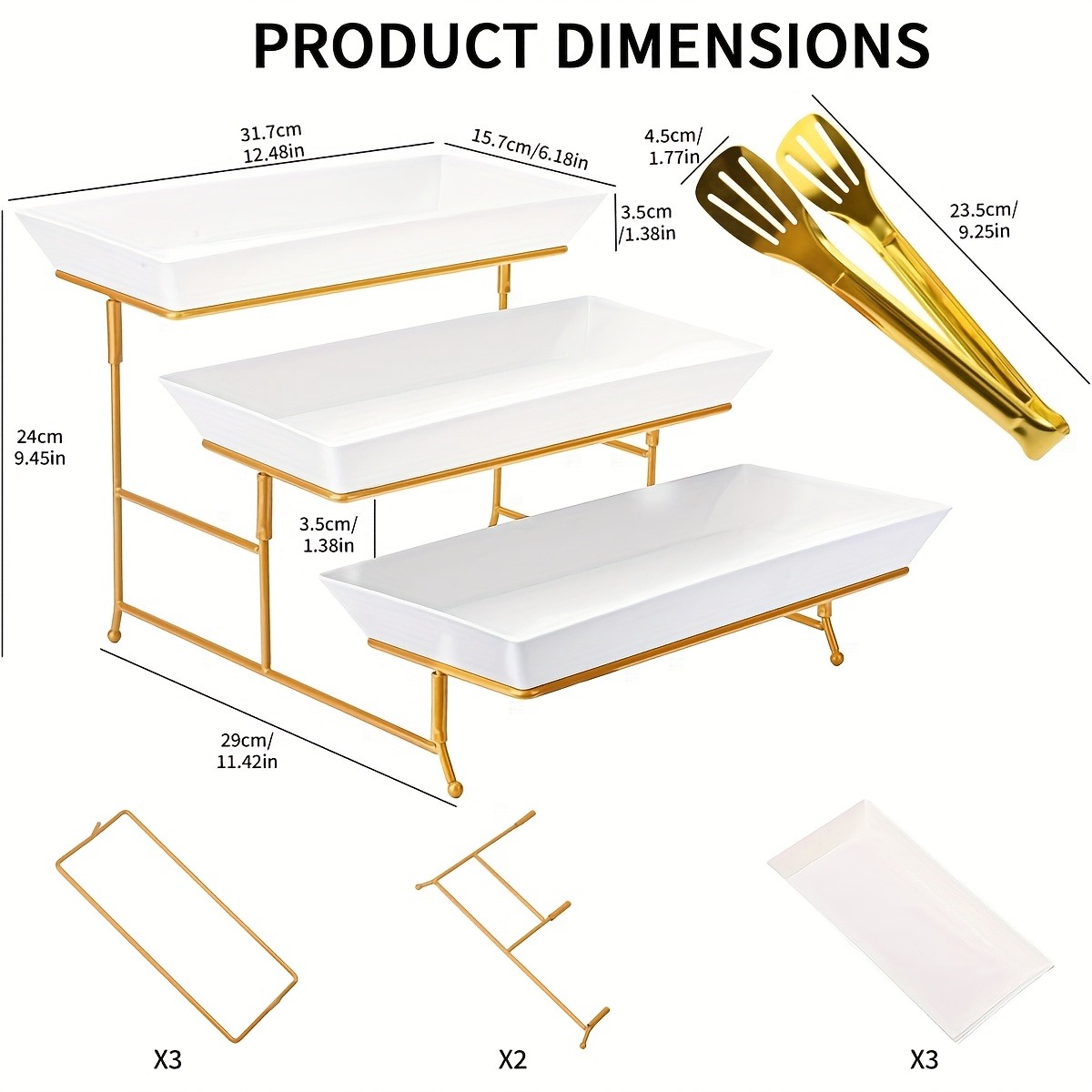 White Tiered Serving Stand + T - Cupcake Stand Tier recension och pris