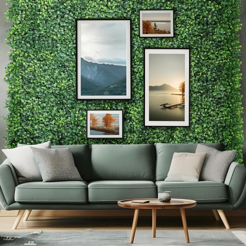 1/3/6Pcs Artificial Plants Gra - Flower Wall Panel recension och pris