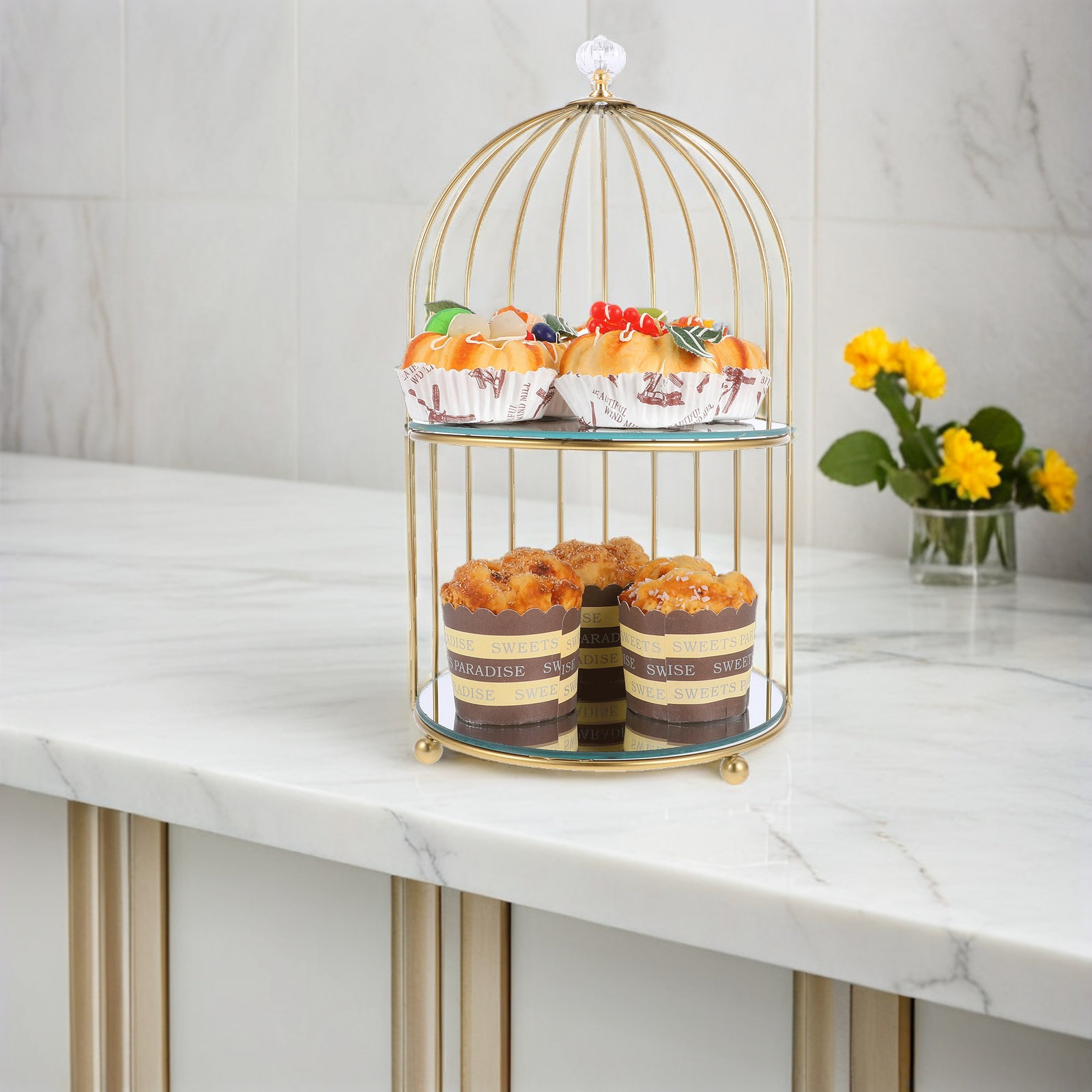 Birdcage Multi-Tier Dessert St - Cupcake Stand Tier recension och pris