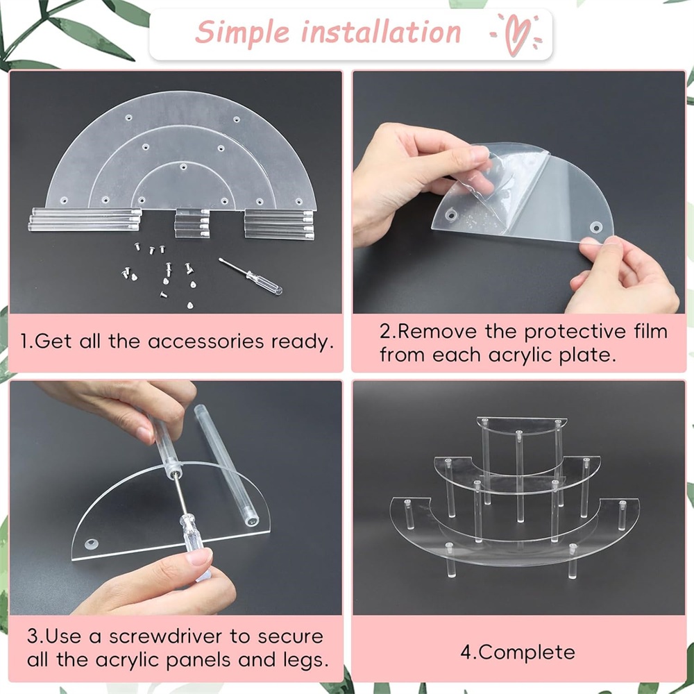 1/2pack Acrylic Display Riser  - Cupcake Stand Tier recension och pris