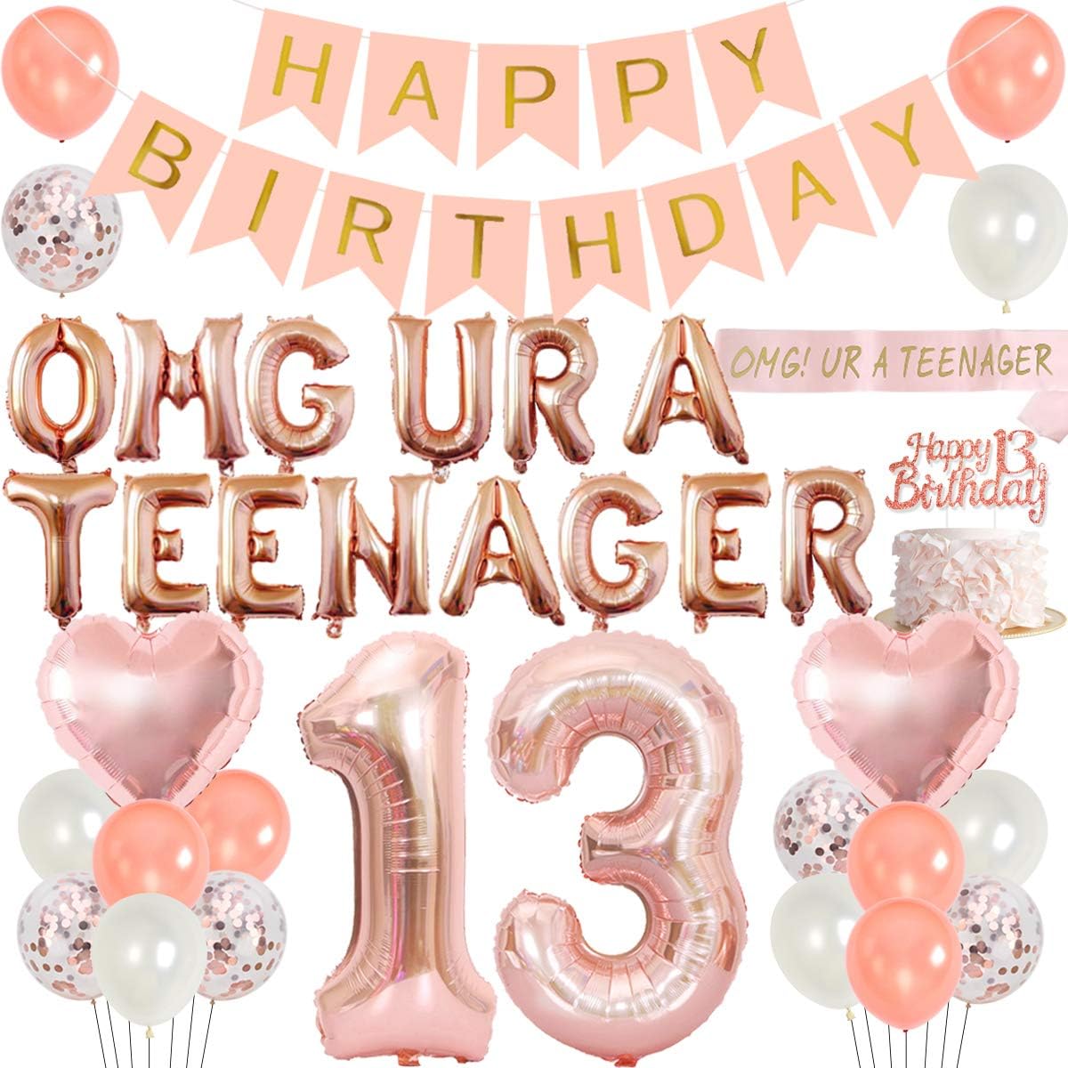 13th Birthday Party Decoration - Party Banner Gold recension och pris