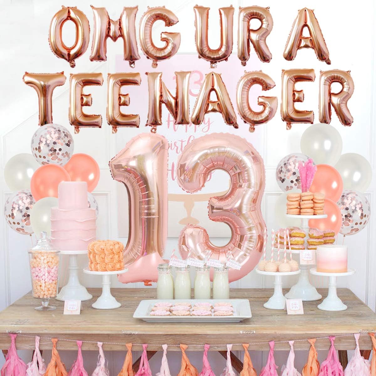 13th Birthday Party Decoration - Party Banner Gold recension och pris