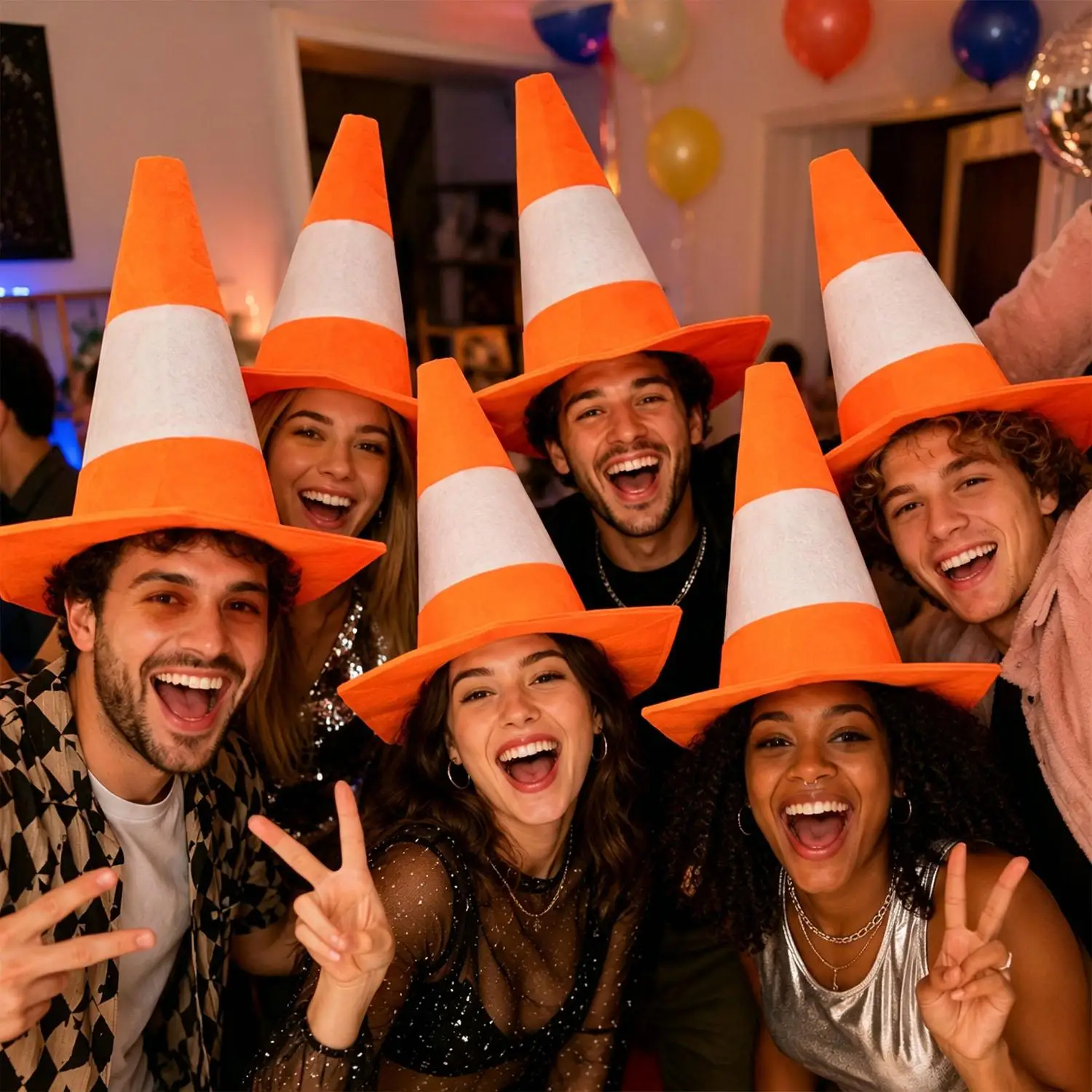 1/3/5Pcs Funny Foldable Traffi - Party Hat Cone recension och pris