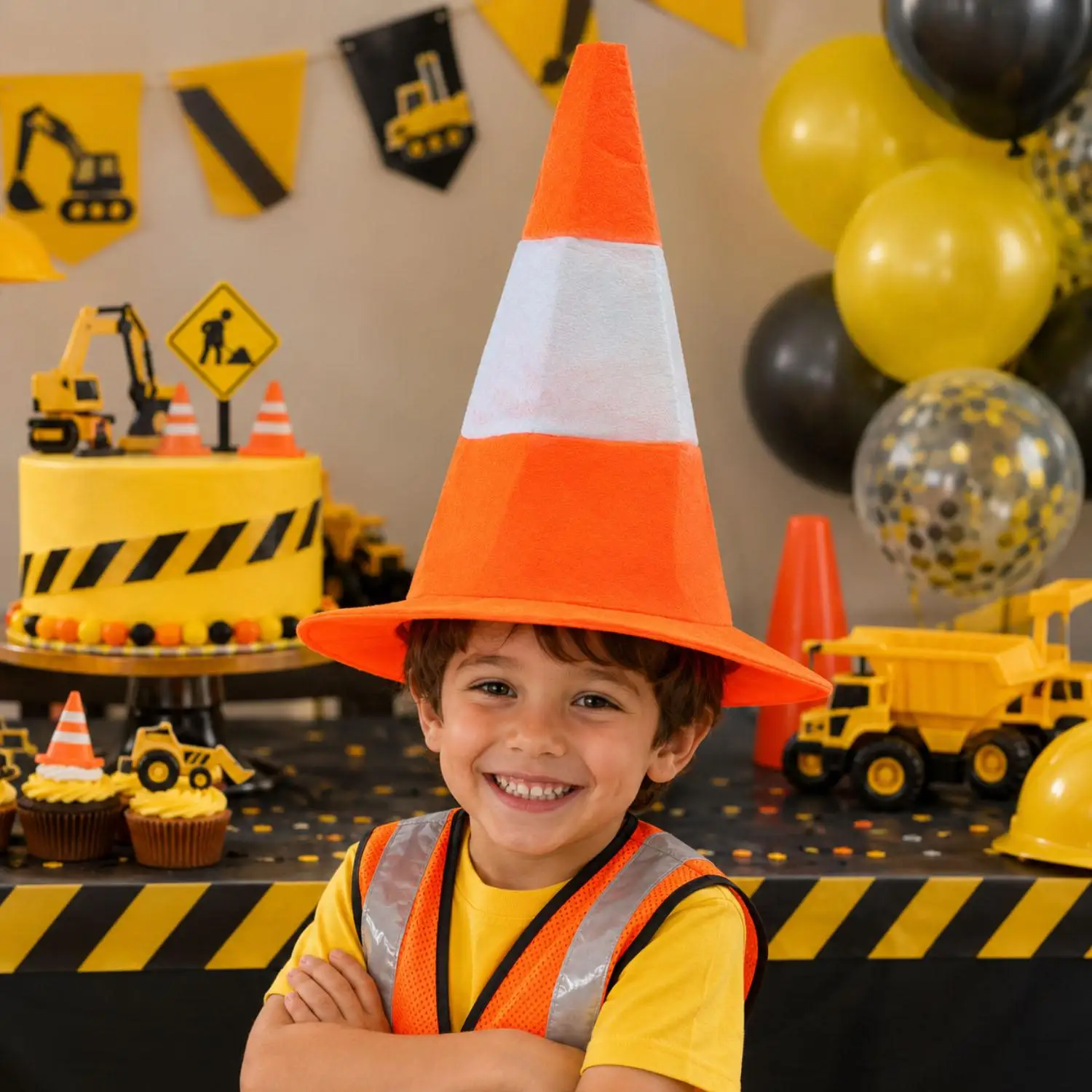 1/3/5Pcs Funny Foldable Traffi - Party Hat Cone recension och pris