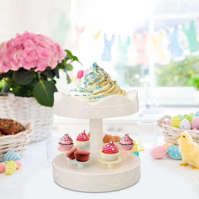 2-tier Automatic Rotating Cake - Cupcake Stand Tier recension och pris