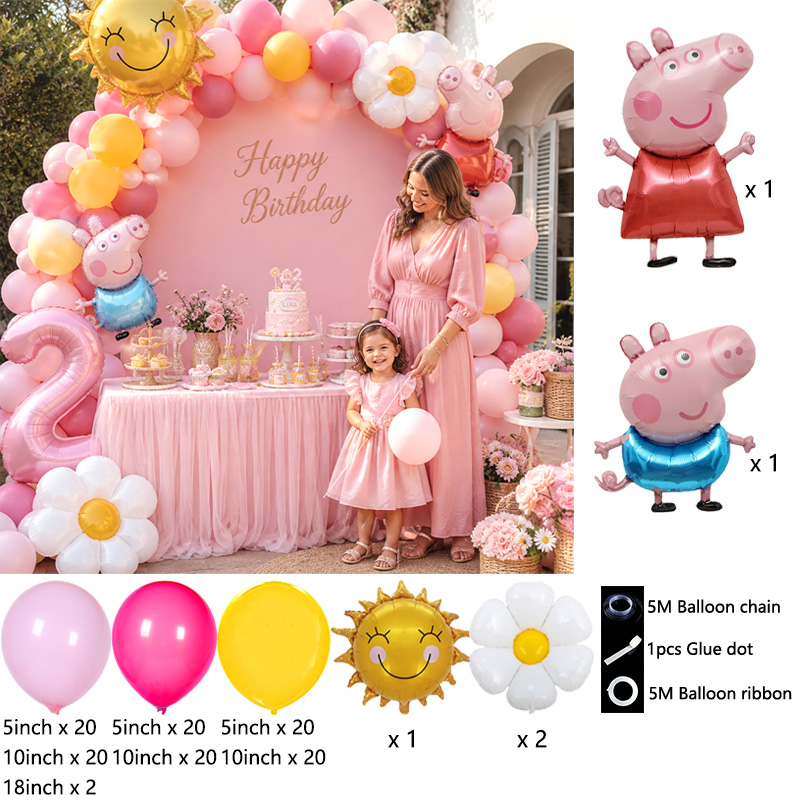 Peppa Pig Themed Balloon Arch  - Balloon Arch Kit recension och pris