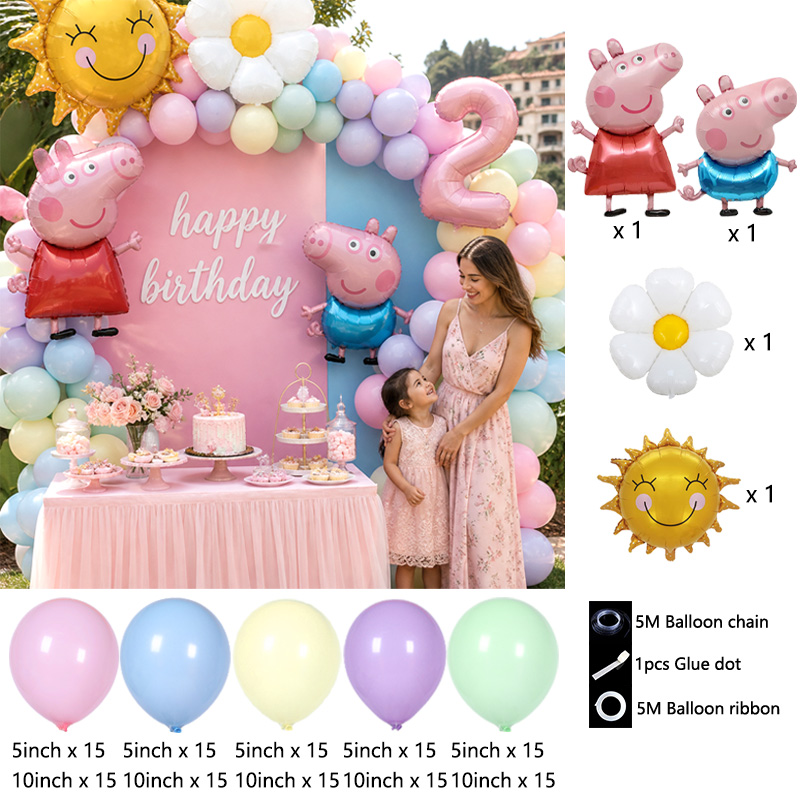 Peppa Pig Themed Balloon Arch  - Balloon Arch Kit recension och pris