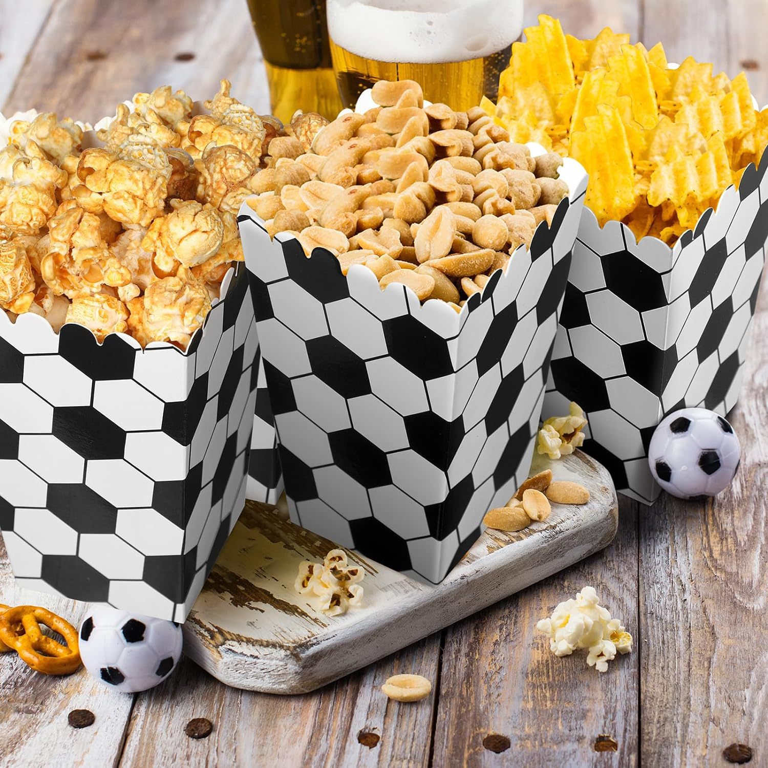 6/18Pcs  Football Popcorn Boxe - Event Party Box recension och pris