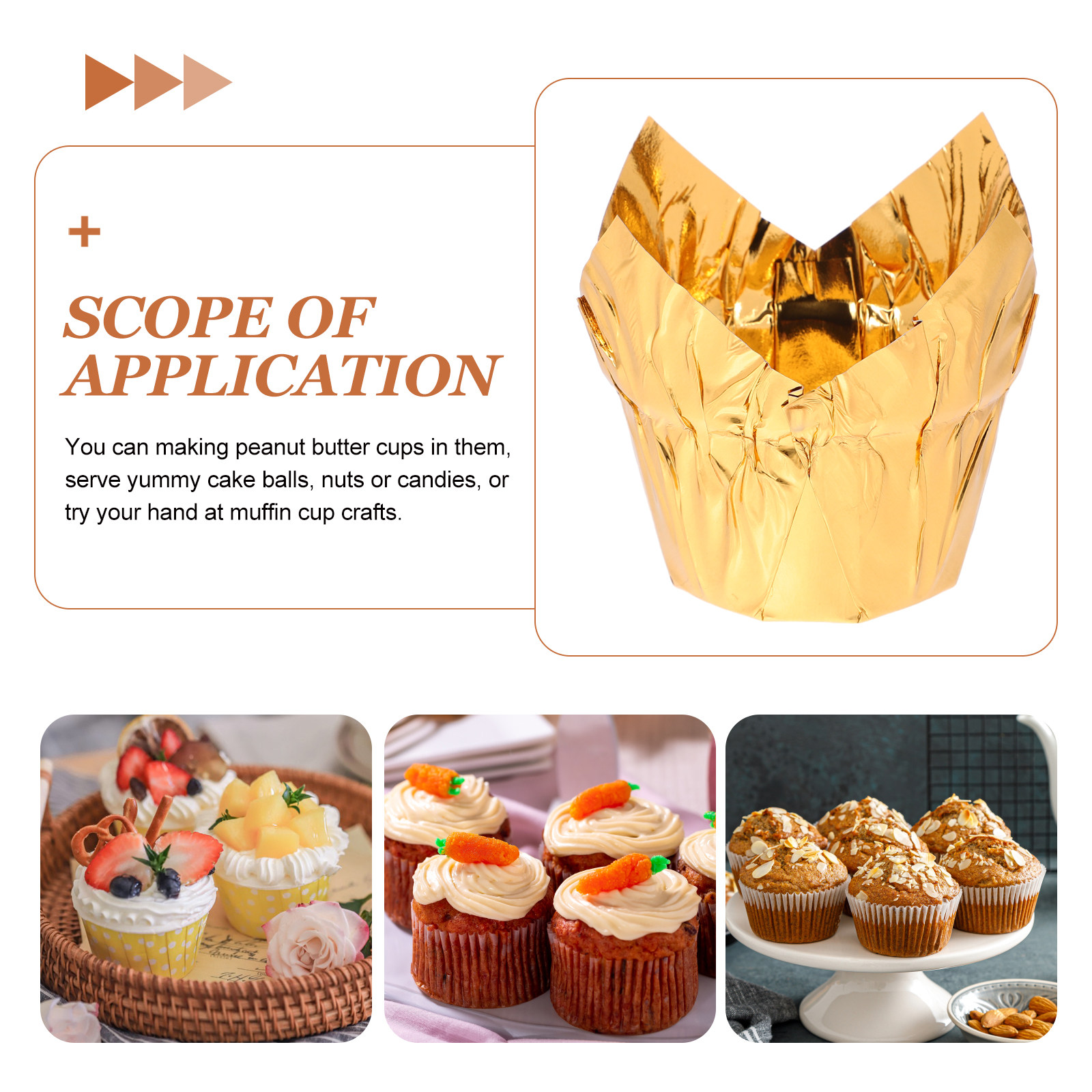 50Pcs Golden Cake Cups Premium - Plastic Cup 50Pcs recension och pris
