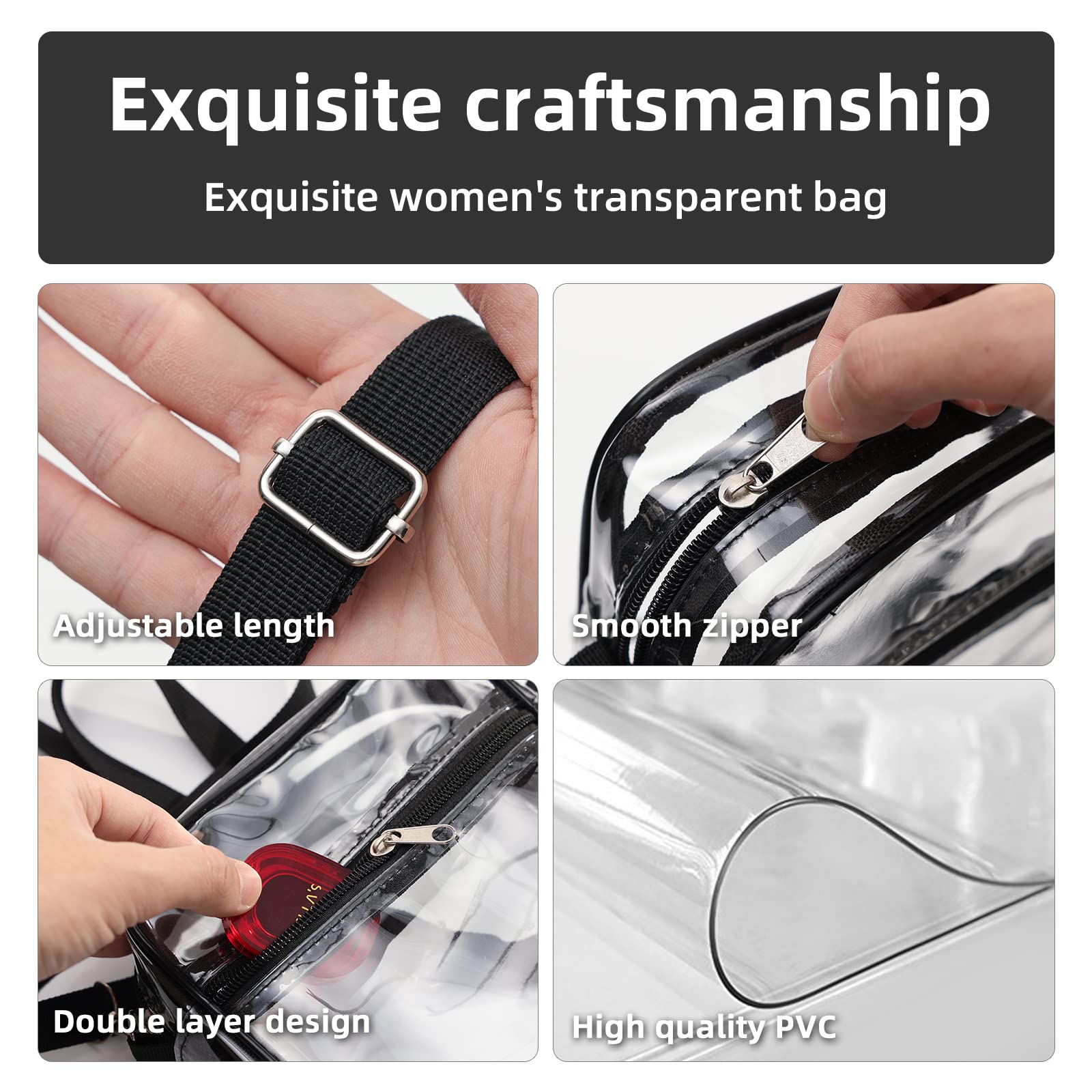 1-10PCS Women Clear Crossbody  - Event & Party Supply Photos recension och pris