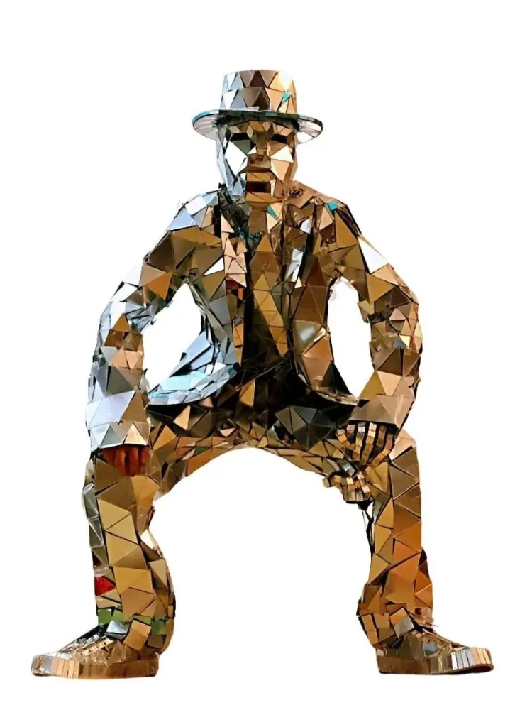 Mirror Man Costume Sliver glas - Event Party Dj recension och pris