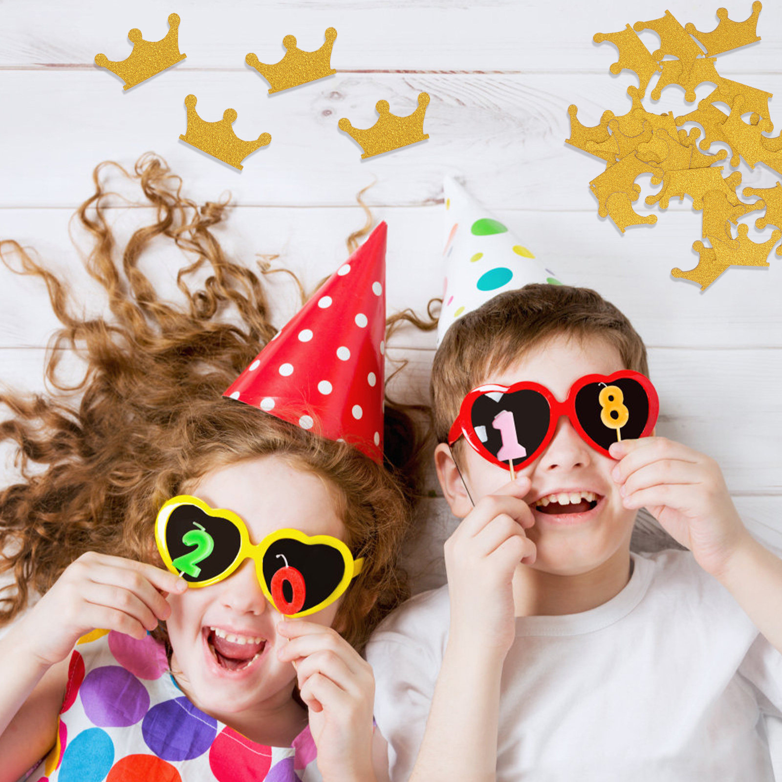200Pcs Double Sided Crown Conf - Papercraft Supply Confetti recension och pris