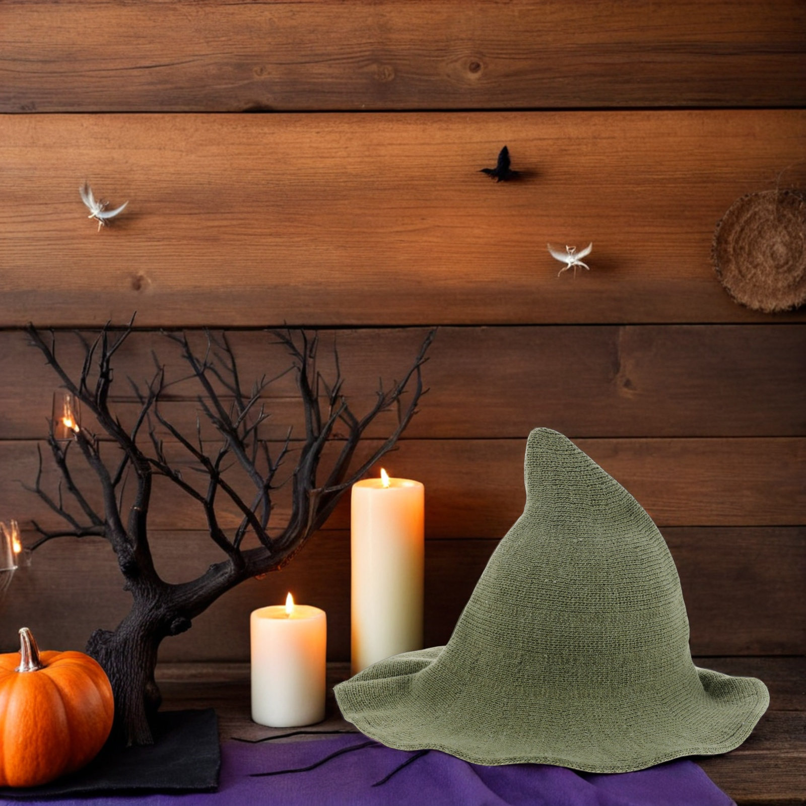 Men's Green Witch Hat Wool Ble - Party Hat Cone recension och pris