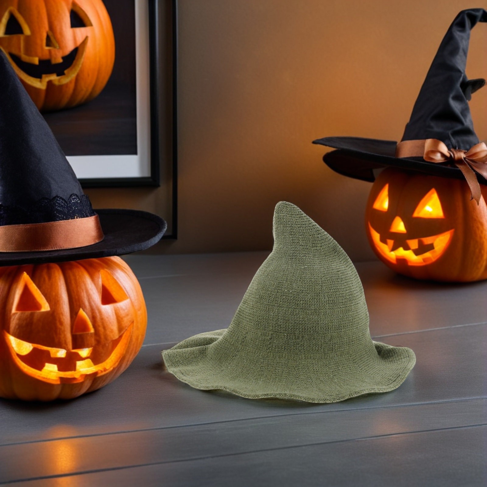 Men's Green Witch Hat Wool Ble - Party Hat Cone recension och pris
