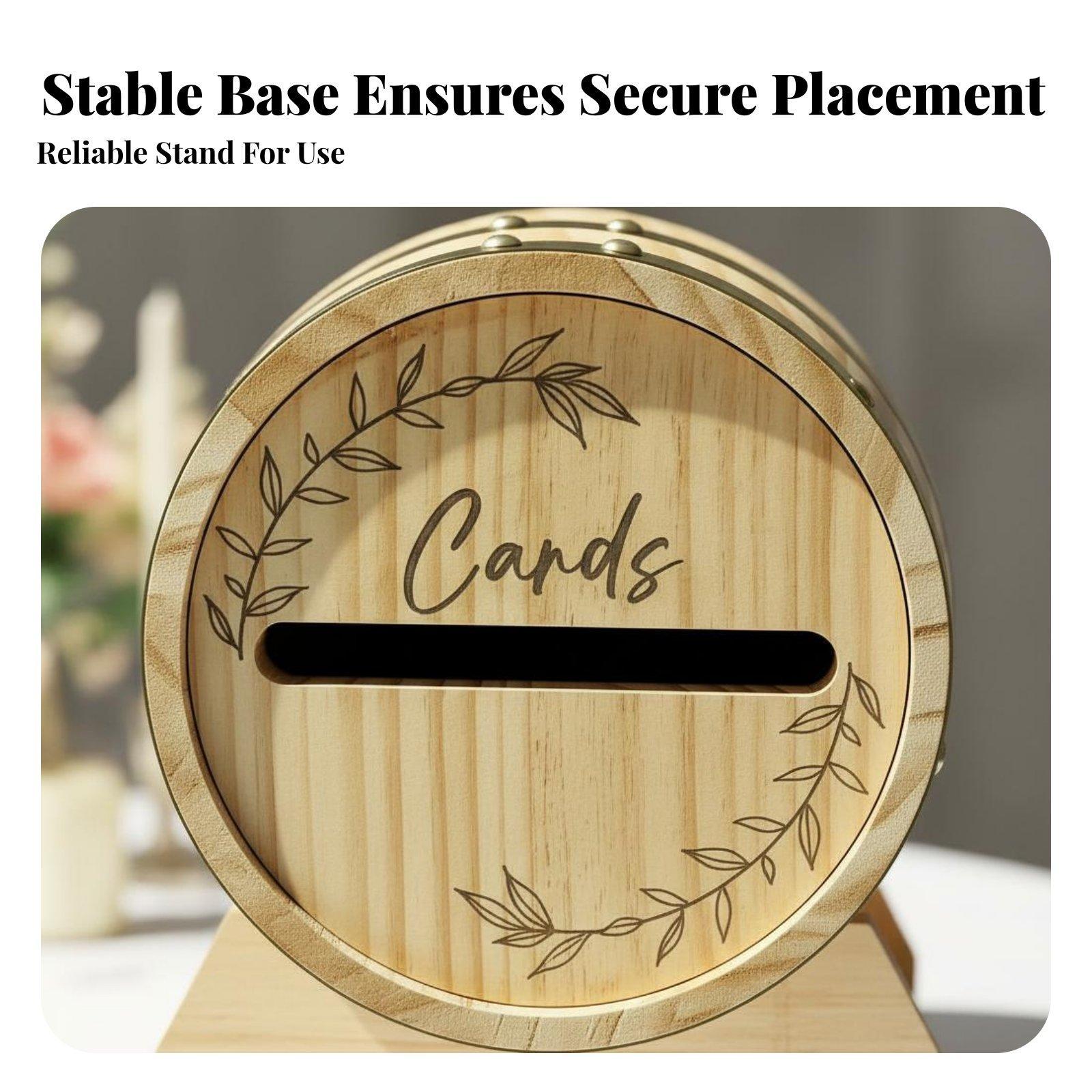 Rustic Solid Wood Card Box Bar - Event Party Box recension och pris