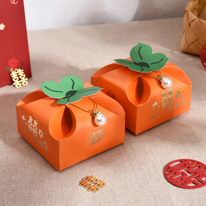 50pcs Orange Portable Gift Box - Event Party Box recension och pris