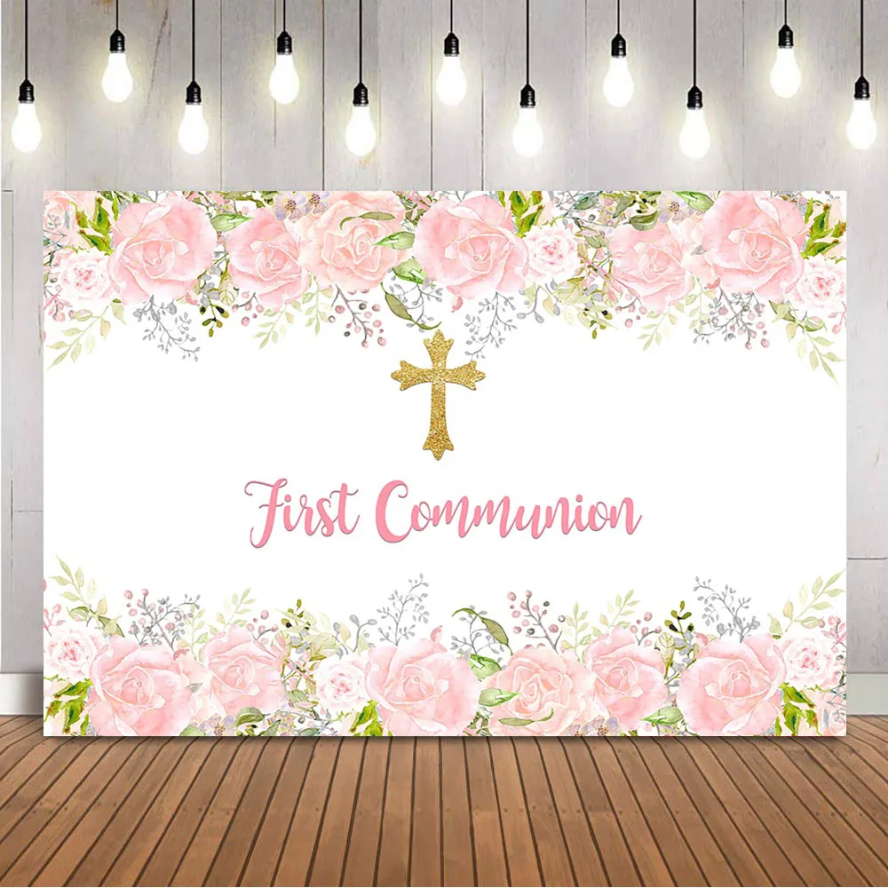 First Holy Communion Birthday  - Dessert Table Backdrop recension och pris