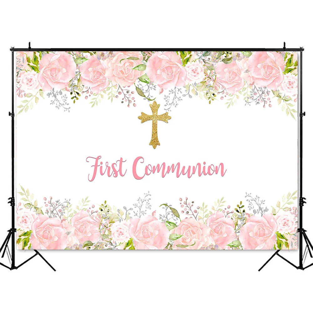 First Holy Communion Birthday  - Dessert Table Backdrop recension och pris